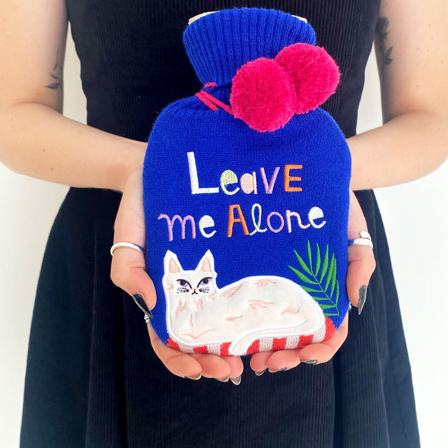 Catnip Hot Water Bottle 'Leave Me Alone'