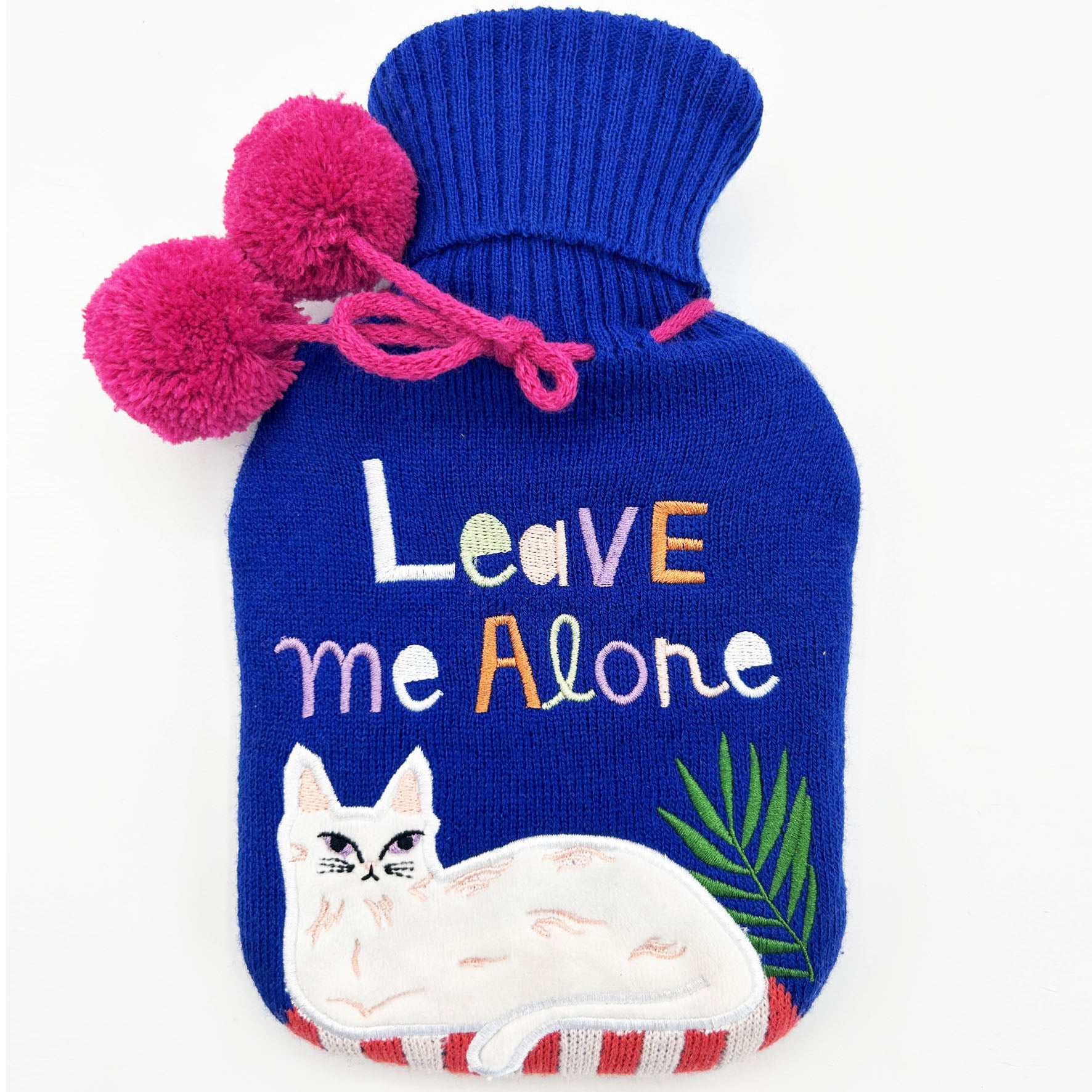 Catnip Hot Water Bottle 'Leave Me Alone'