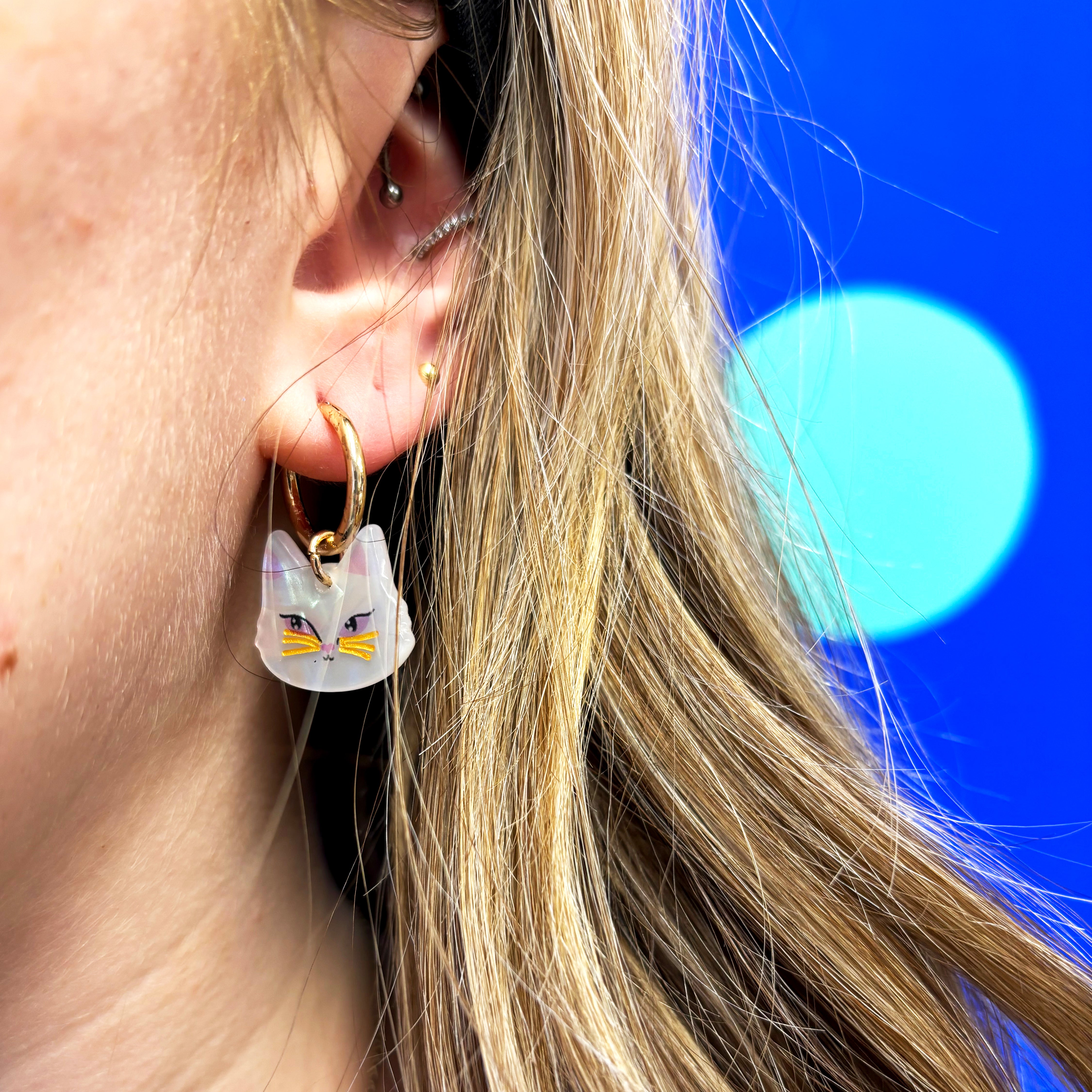 Catnip Cat Hoop Earrings