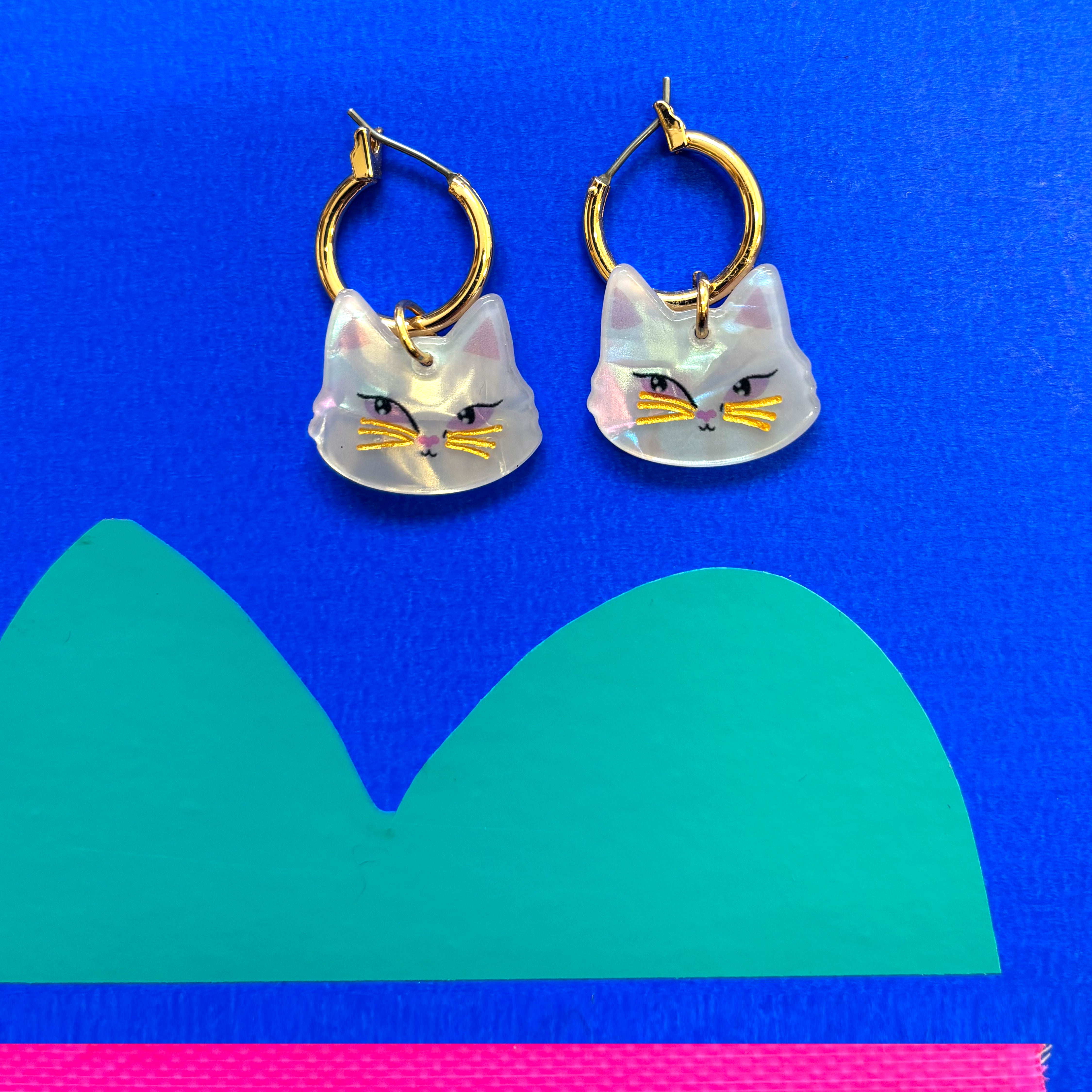 Catnip Cat Hoop Earrings