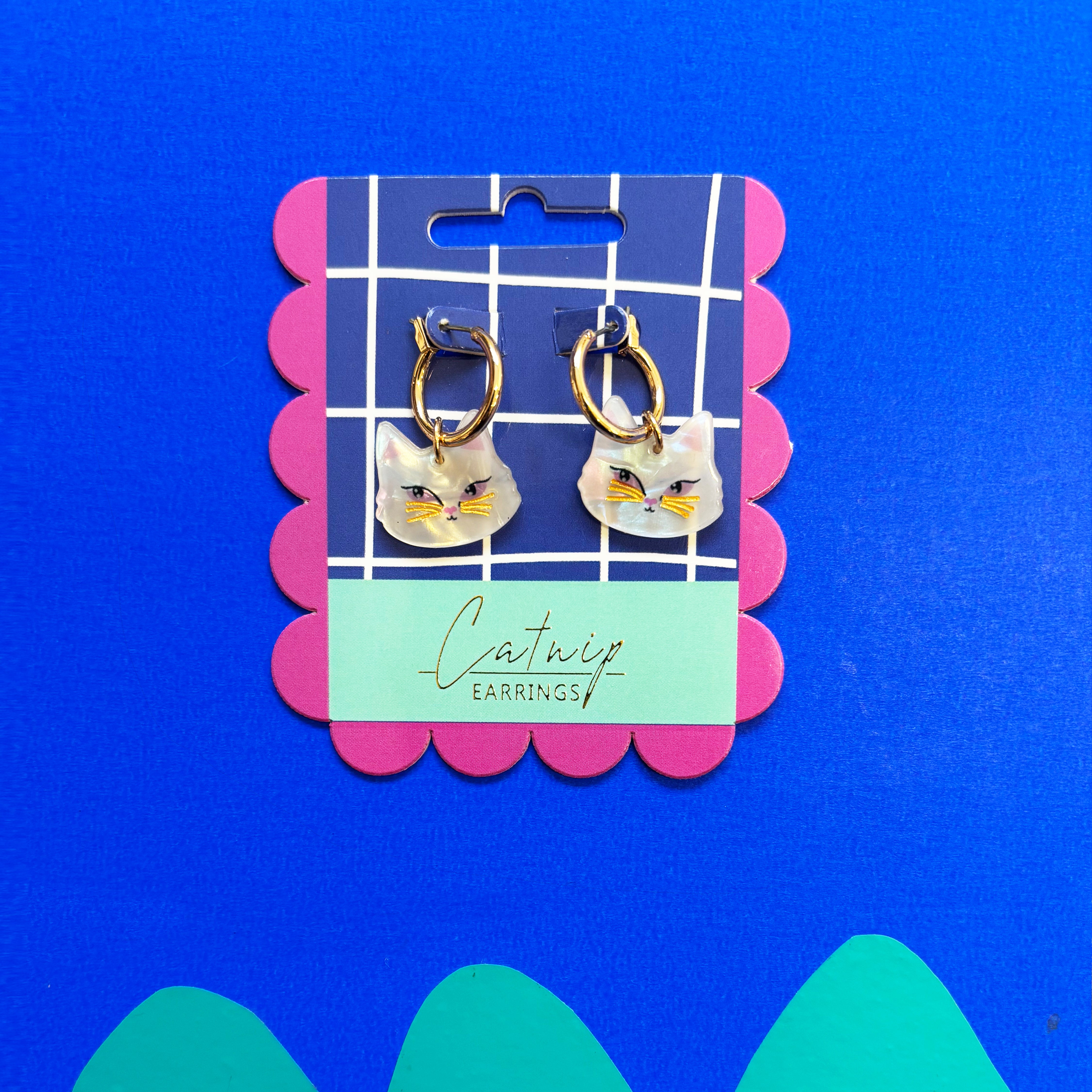 Catnip Cat Hoop Earrings