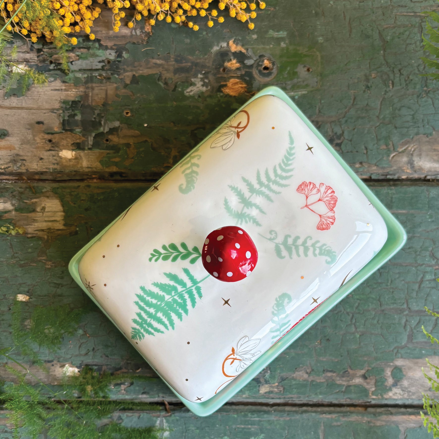 Forage Cream Butter Dish