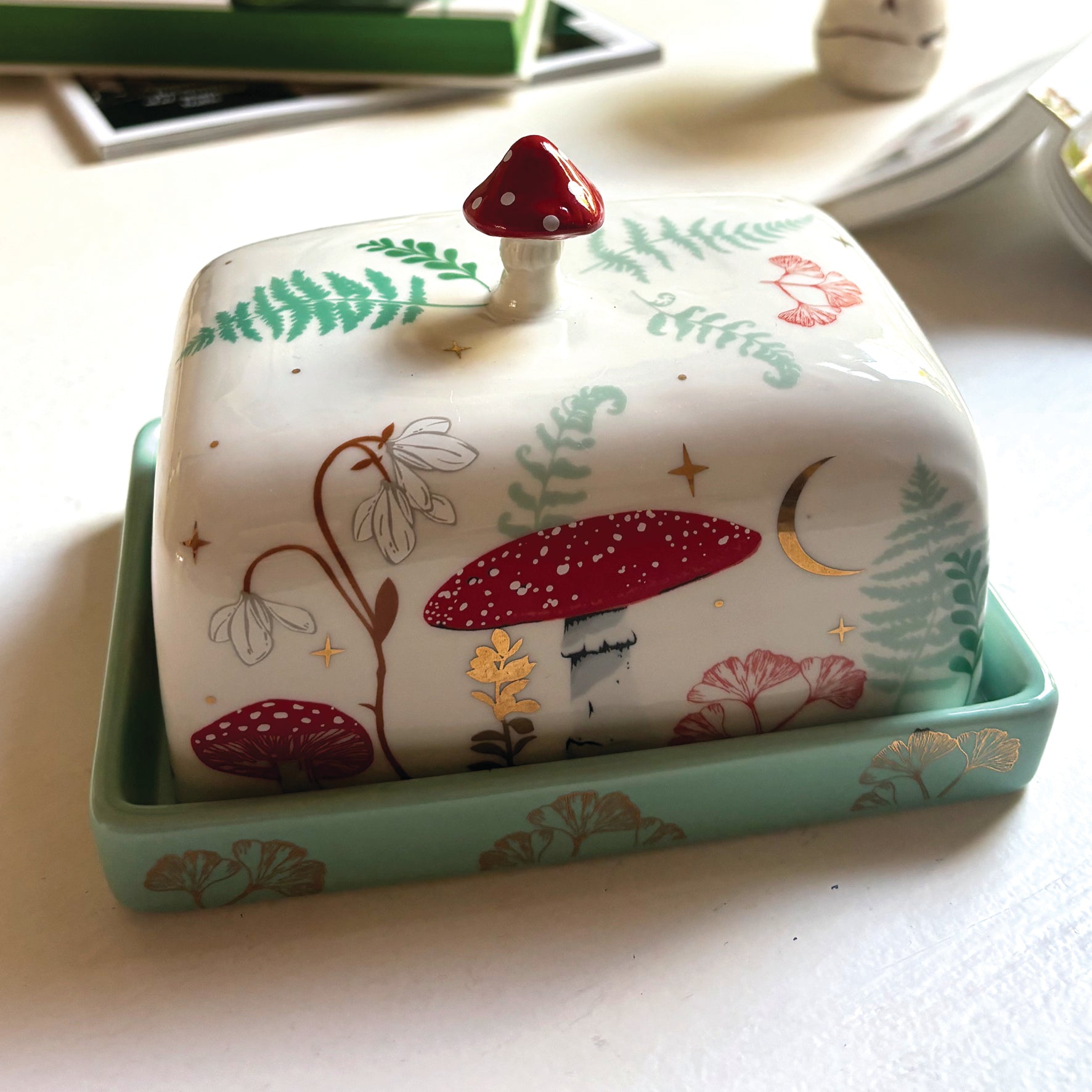 Forage Cream Butter Dish