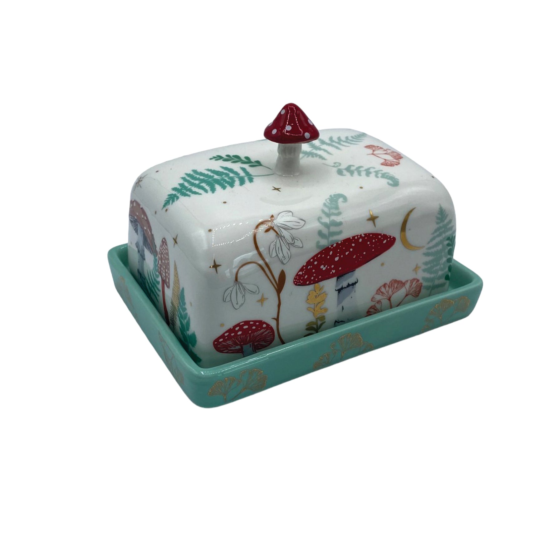 Forage Cream Butter Dish