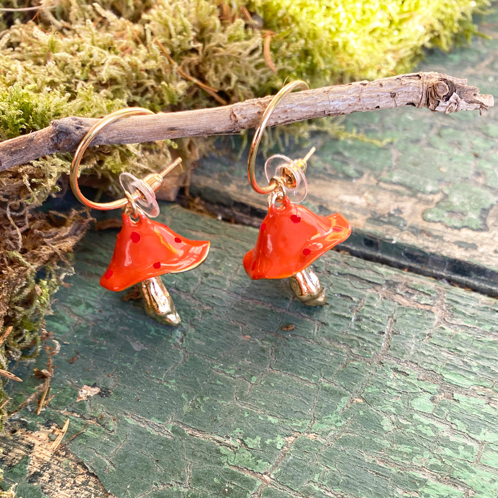 Forage Red Earrings