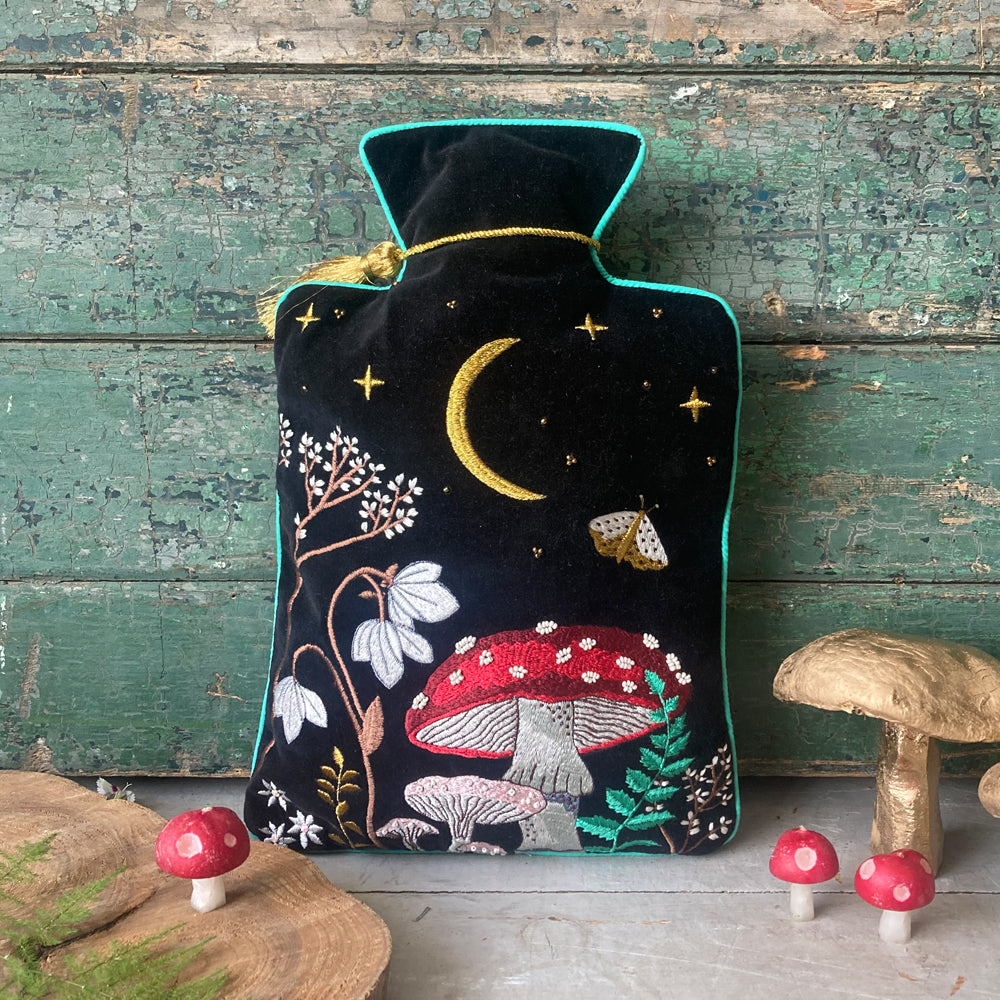 Forage Black Hot Water Bottle