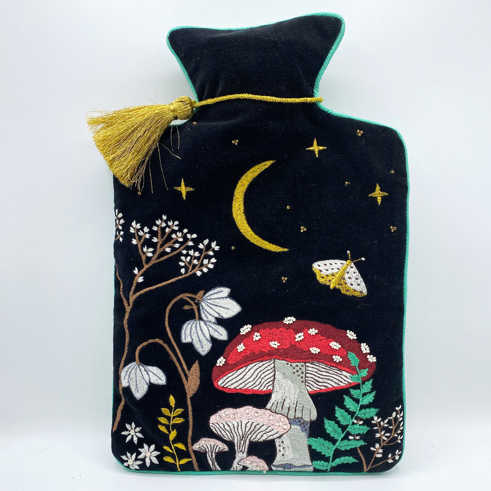 Forage Black Hot Water Bottle