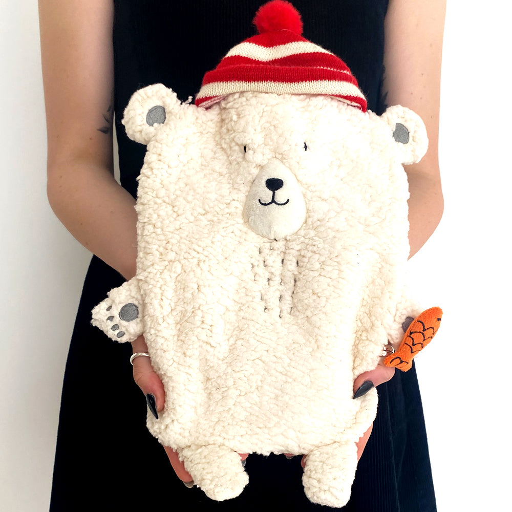 Polar Bear Hat Hot Water Bottle