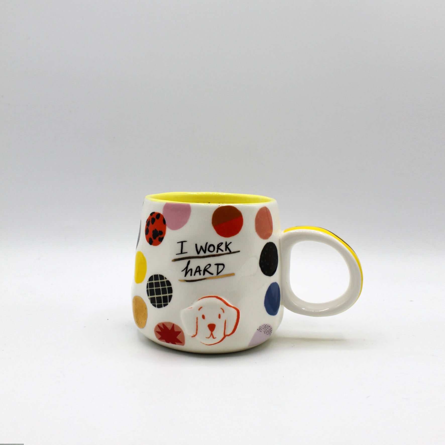 Small Talk 'I Work Hard' Cup