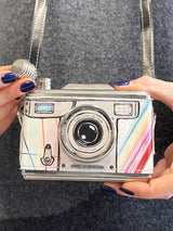 Multicoloured Camera Hip Flask