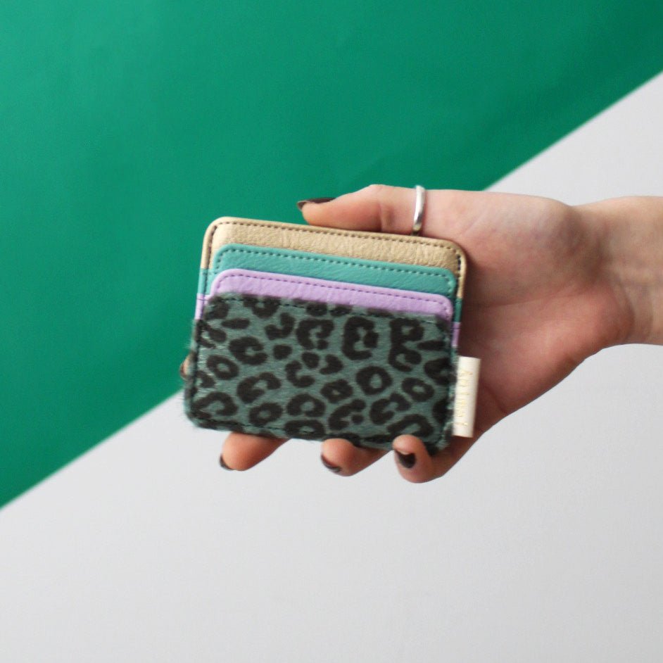 Animal Lilac Leopard Print Card Holder - House of Disaster