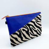 Animal Print Blue Zebra Print Clutch - House of Disaster