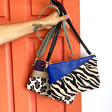 Animal Print Blue Zebra Print Clutch - House of Disaster