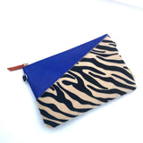 Animal Print Blue Zebra Print Clutch - House of Disaster