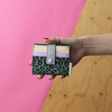 Animal Print Lilac Fold Over Purse - House of Disaster