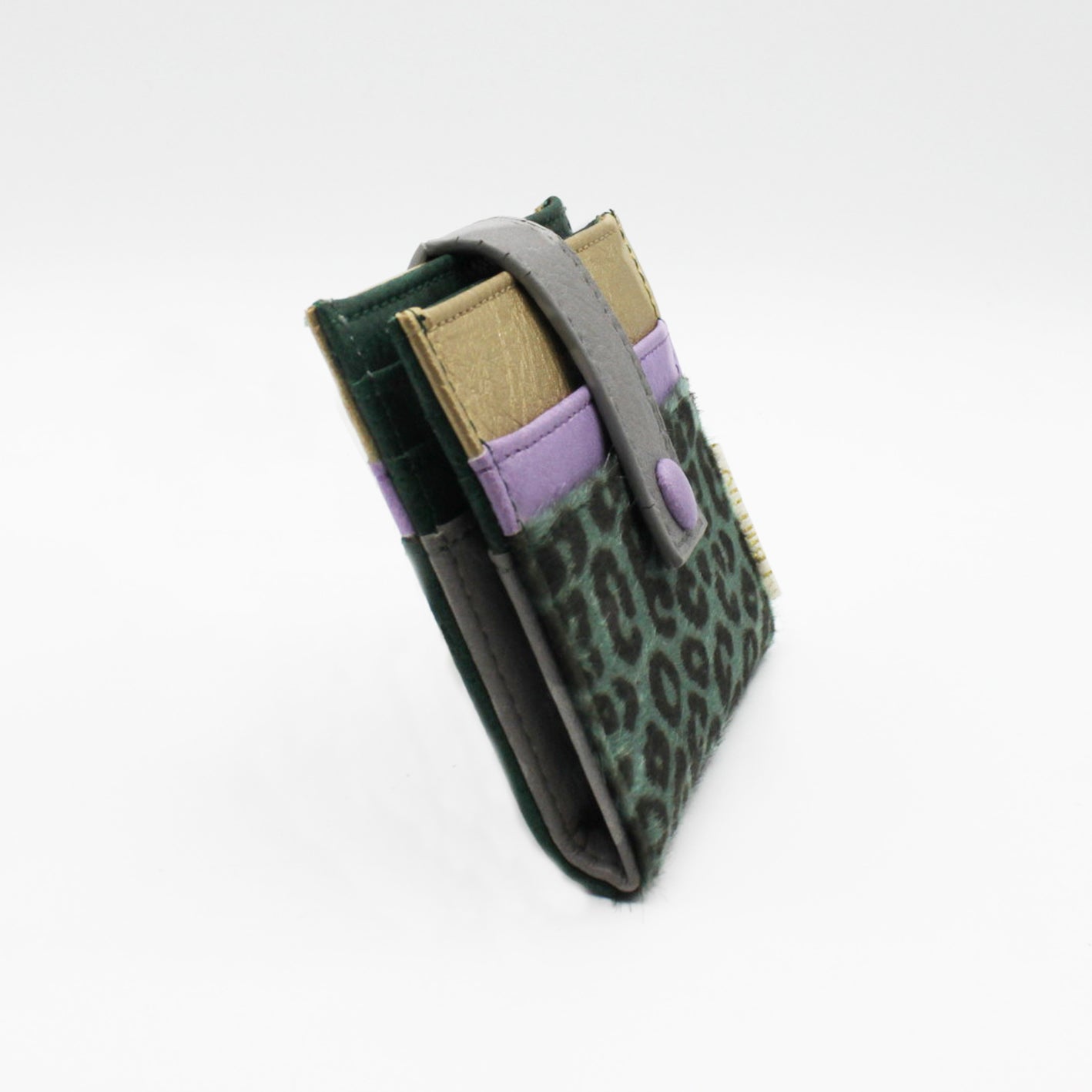 Animal Print Lilac Fold Over Purse - House of Disaster