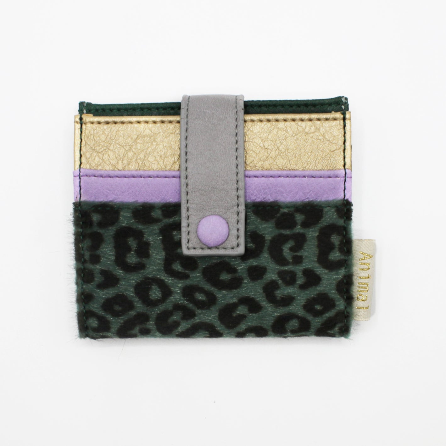 Animal Print Lilac Fold Over Purse - House of Disaster