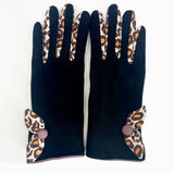 Animal Print Purple Leopard Gloves - House of Disaster