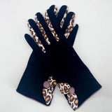 Animal Print Purple Leopard Gloves - House of Disaster