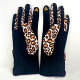 Animal Print Purple Leopard Gloves - House of Disaster