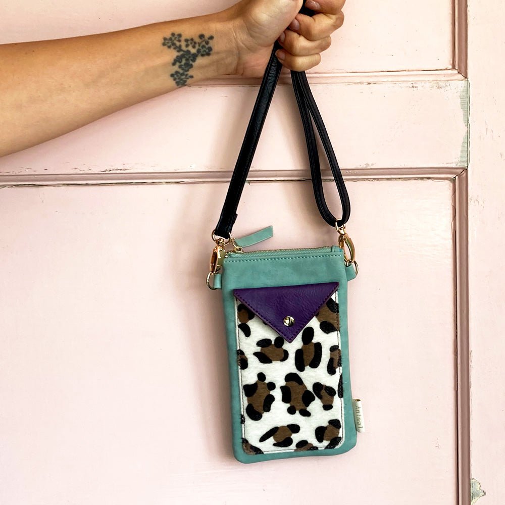 Animal Print Purple Leopard Phone Wallet - House of Disaster