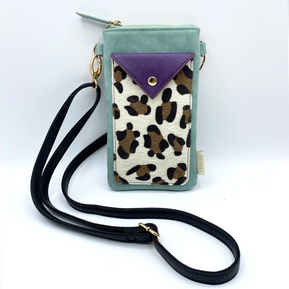 Animal Print Purple Leopard Phone Wallet - House of Disaster