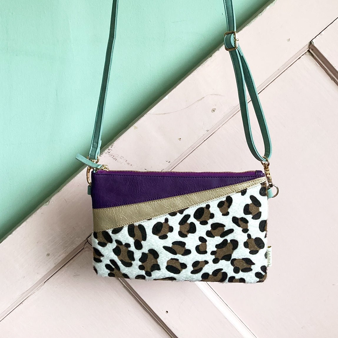 Animal Print Purple Leopard Print Clutch - House of Disaster