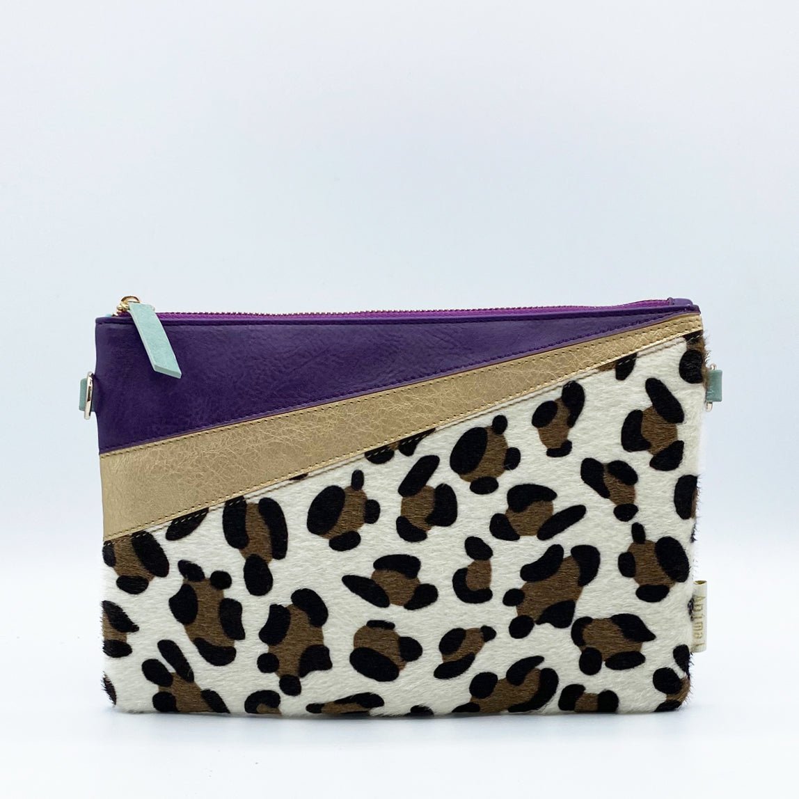 Animal Print Purple Leopard Print Clutch - House of Disaster