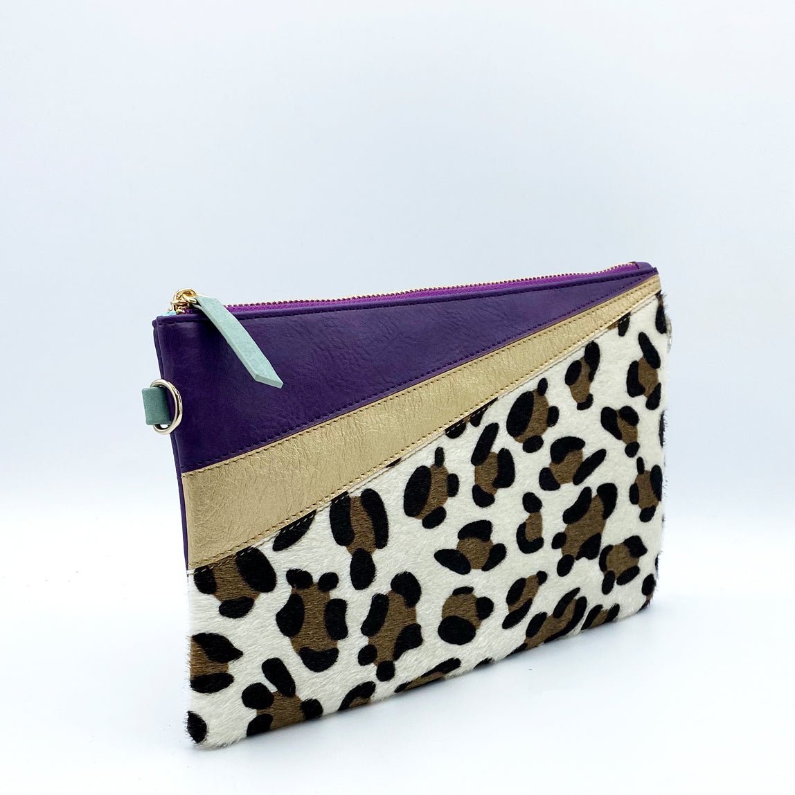 Animal Print Purple Leopard Print Clutch - House of Disaster