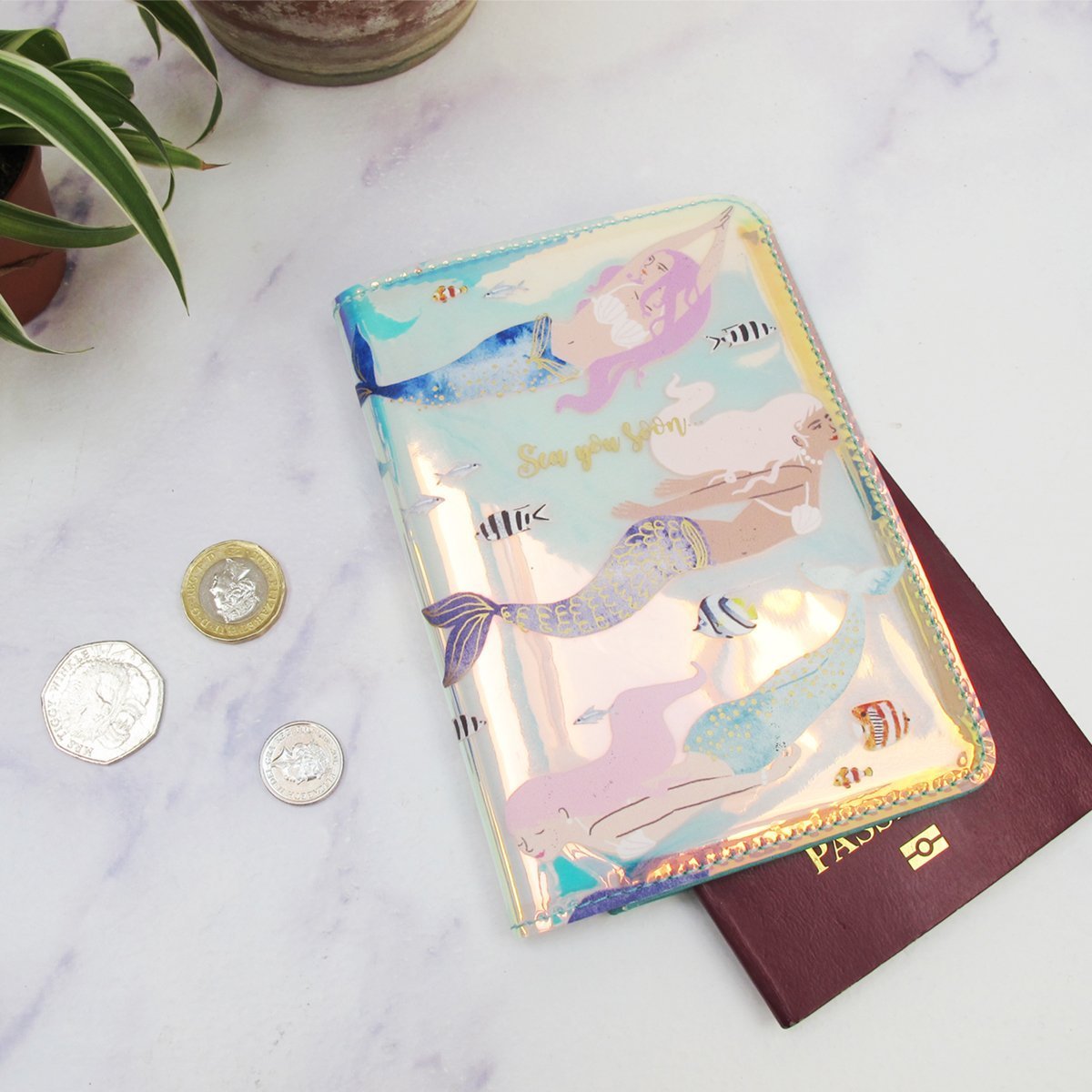 By The Sea Mermaid Passport Holder - House of Disaster