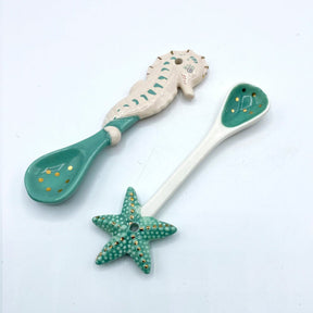 Coral Seahorse and Starfish Spoon Set - House of Disaster