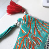 Coral Seahorse Clutch Bag - House of Disaster