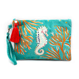 Coral Seahorse Clutch Bag - House of Disaster