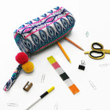 Embellished Tube Make Up Bag - Turquoise - House of Disaster