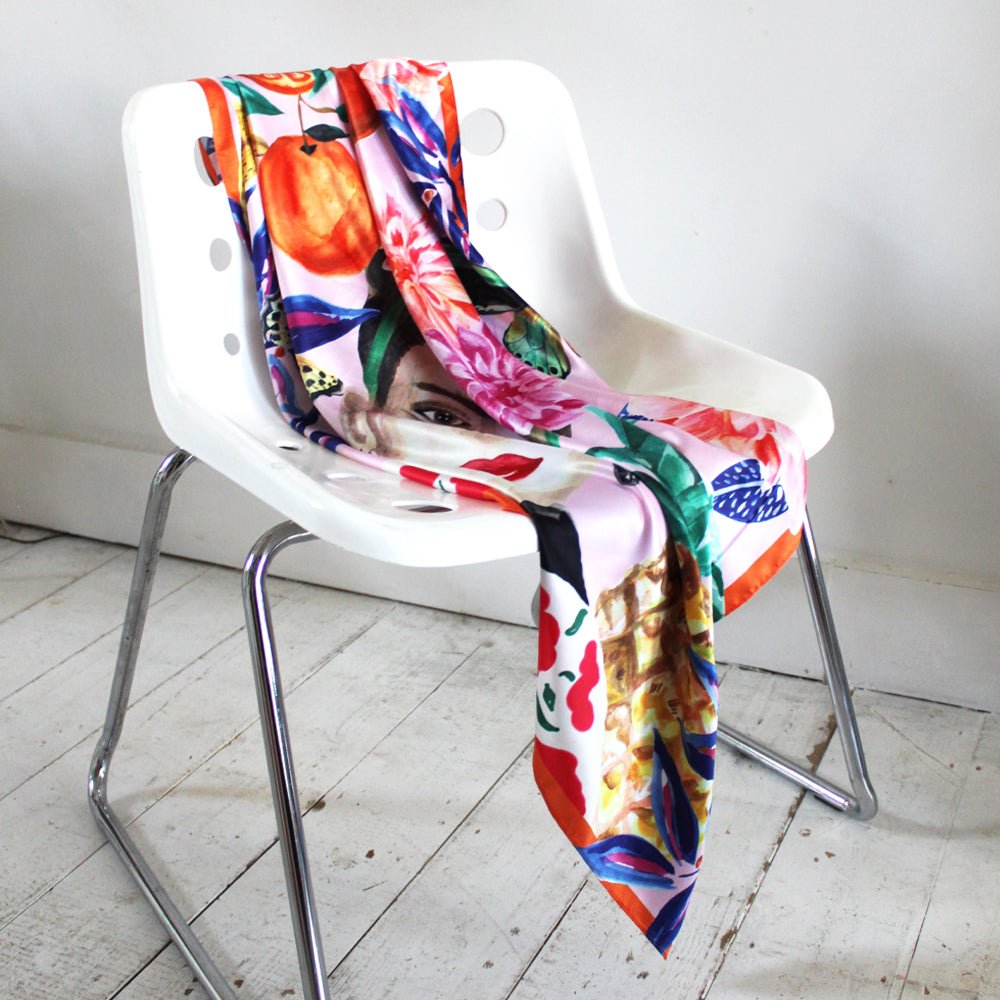 Frida Kahlo Square Fruit Scarf - House of Disaster