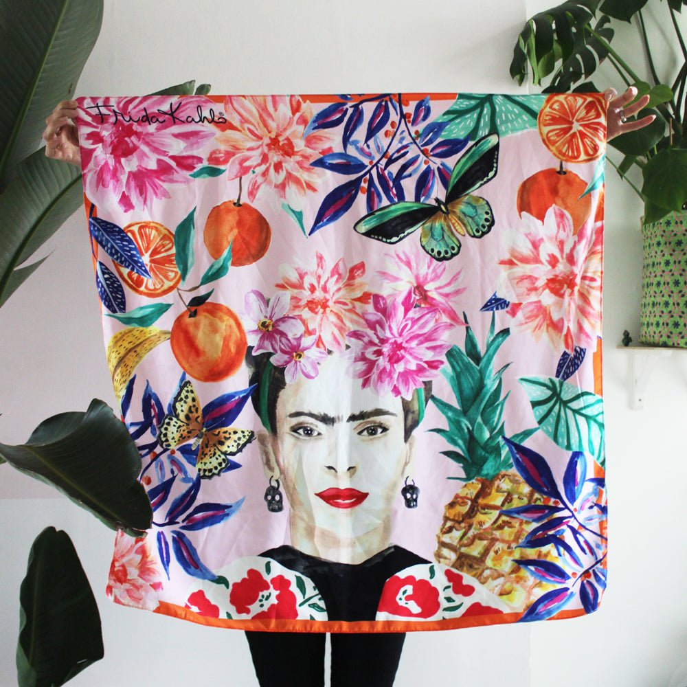 Frida Kahlo Square Fruit Scarf - House of Disaster