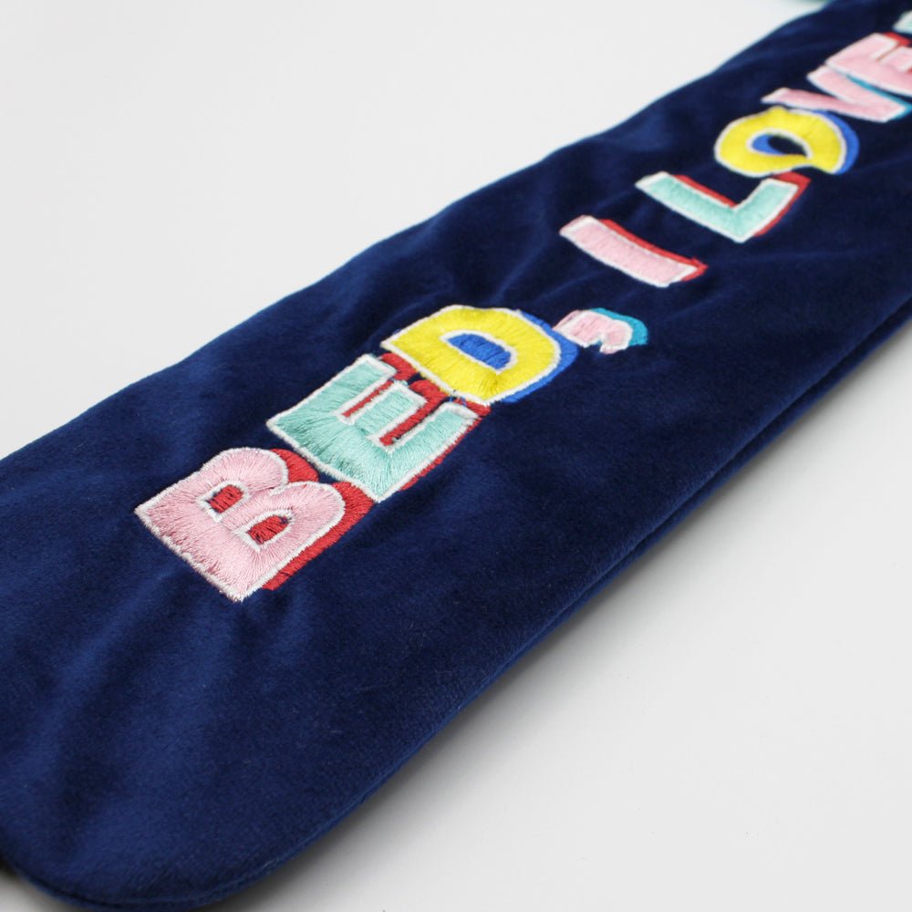 Long Hot Water Bottle 'Bed I Love You' - House of Disaster