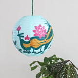 Lotus Shade Paper Lantern - Small Blue - House of Disaster