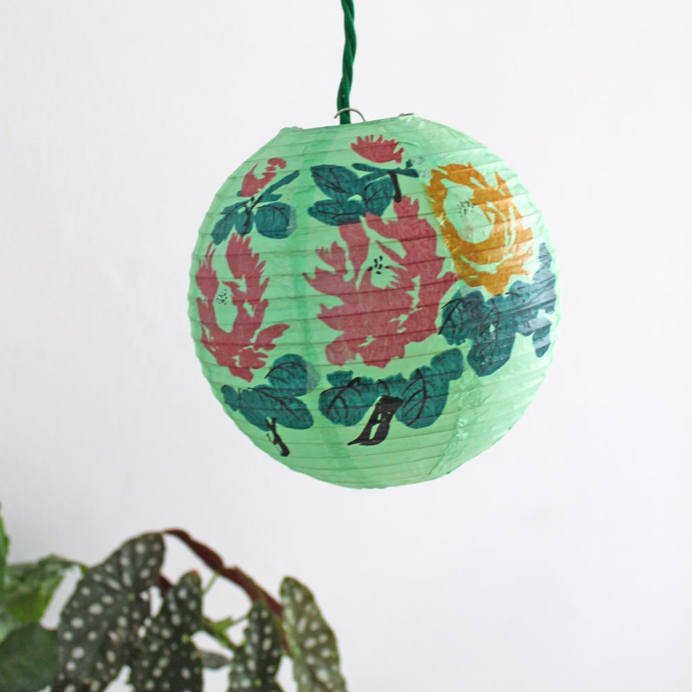 Lotus Shade Paper Lantern - Small Green - House of Disaster