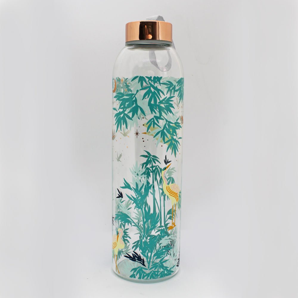 Luxe Crane Glass Water Bottle - House of Disaster