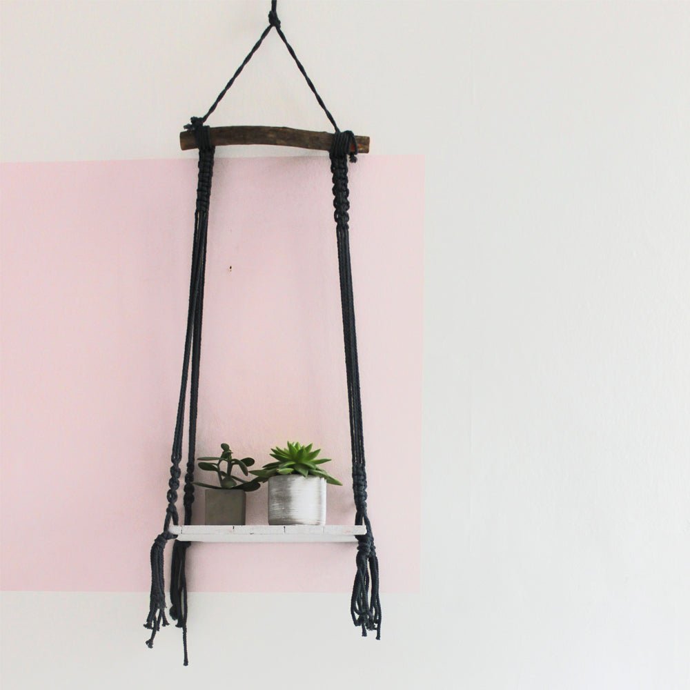 Macrame Dark Blue Shelf - House of Disaster