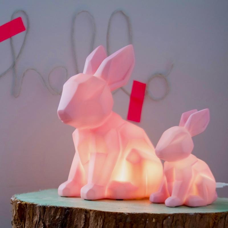 Mini Led Lamp Pink Rabbit - House of Disaster