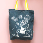 Moomin "Aren't Men Terrible" Denim Tote - House of Disaster