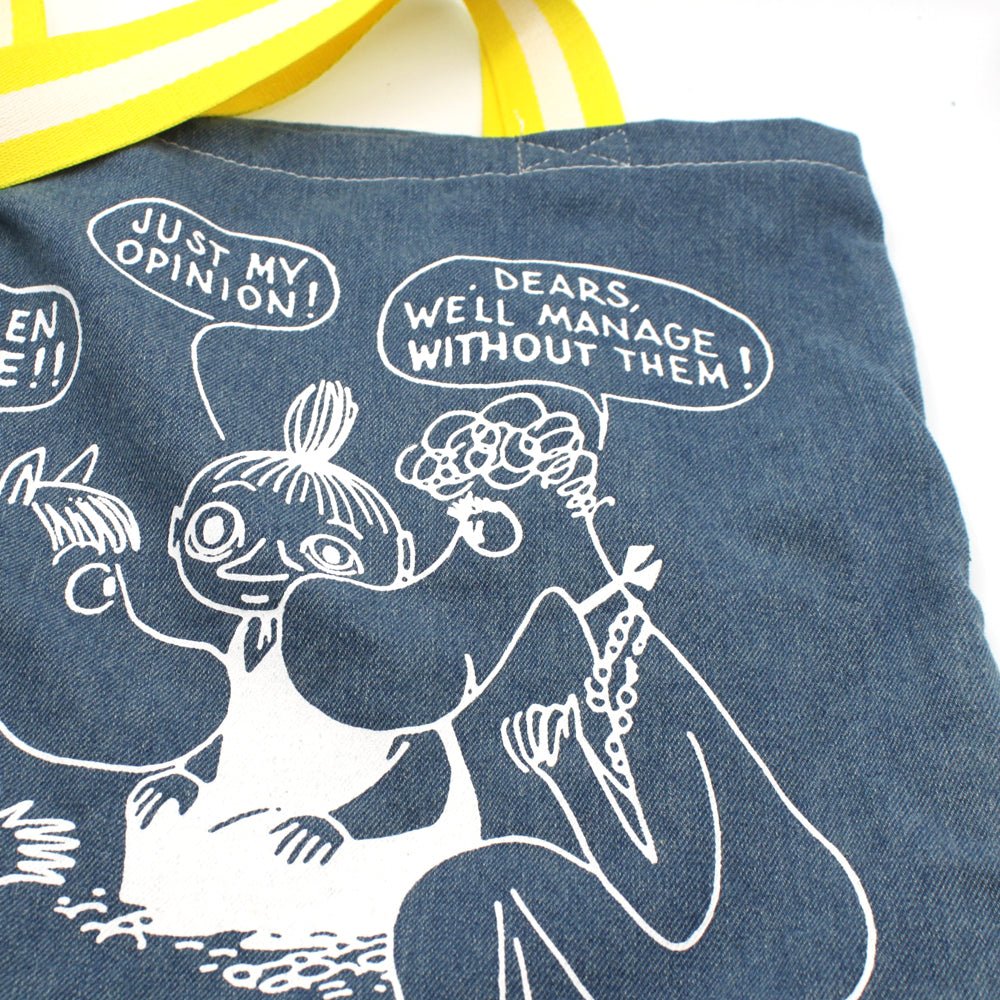 Moomin "Aren't Men Terrible" Denim Tote - House of Disaster