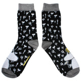 Moomin Black Printed Socks - House of Disaster