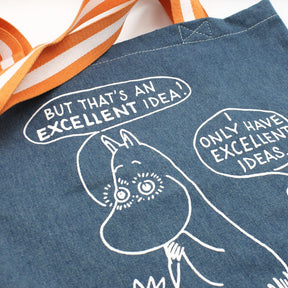 Moomin "Excellent Idea" Denim Tote - House of Disaster