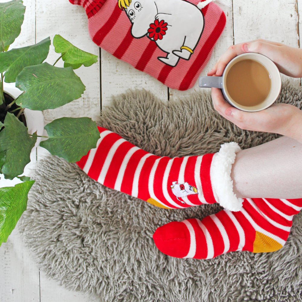 Moomin Slipper Socks With Stripy Snorkmaiden Design - House of Disaster