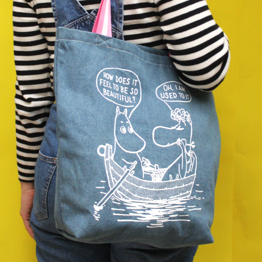 Moomin "So Beautiful" Denim Tote - House of Disaster