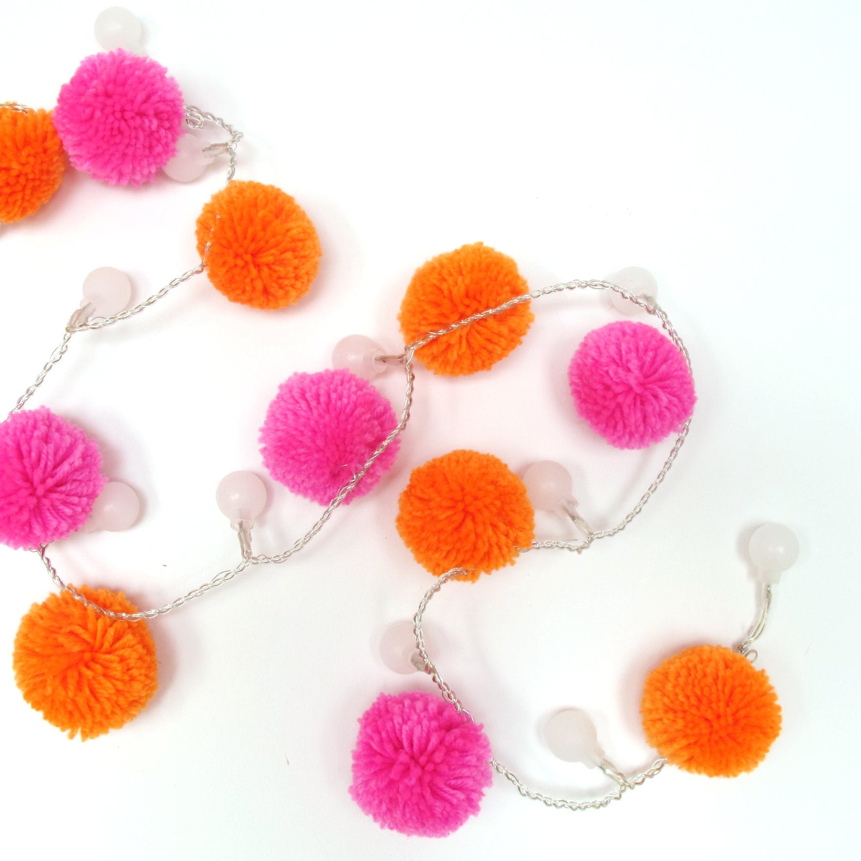 Neon Pom Pom String Lights - House of Disaster