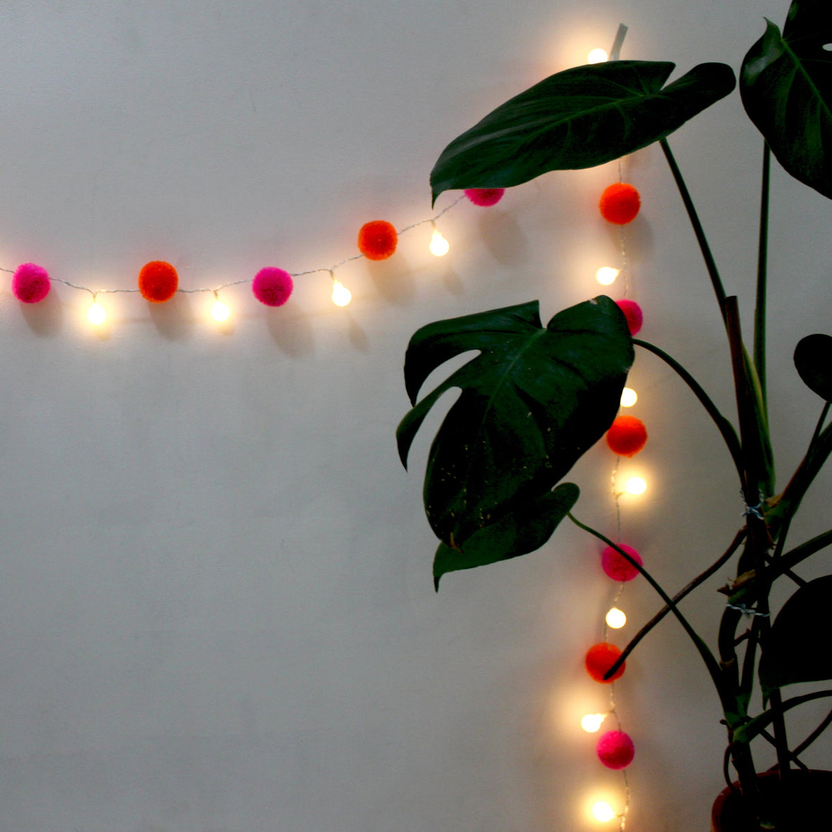 Neon Pom Pom String Lights - House of Disaster